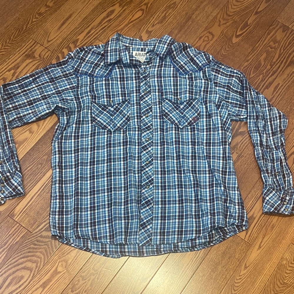 Ariat men’s western snap button shirt